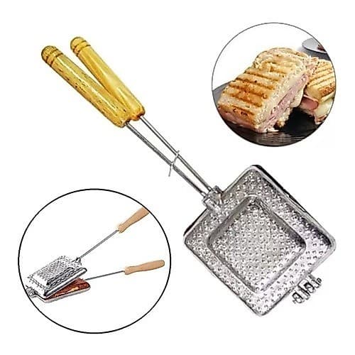 Sanduicheira Baurutex Forma Alumínio Fundido Fogão Bauru Misto Quente Tostar Pão Queijo Lanche Fácil