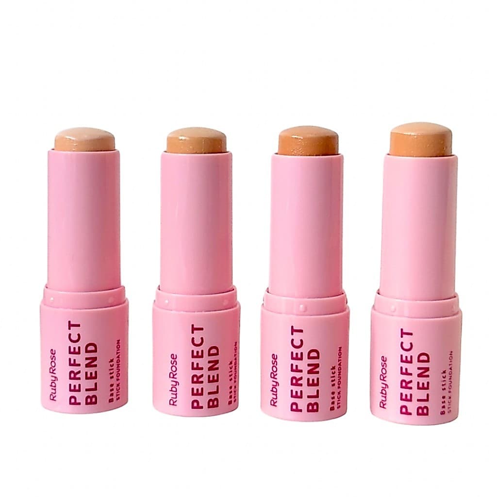 Base Facial Stick Perfect Blend Ruby Rose HBM300 RubyRose Base em Bastão - Linha Rosa Ruby Rose