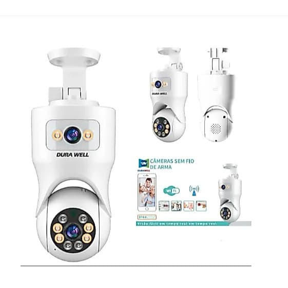 Câmera De Monitoramento WIFI Lente Dupla Visão Noturna Externa IP66 Proteção Prova D'água JT-9695