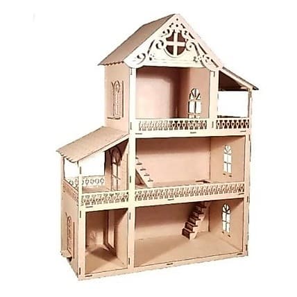 Casa De Boneca 60cm Crua Promoção Desmontada