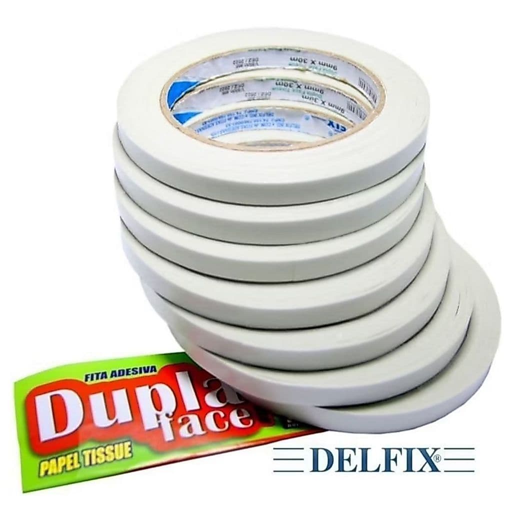 Kit Fita Adesiva Dupla Face Delfix  - Ótima Aderência Extra Forte - 2 Unidades