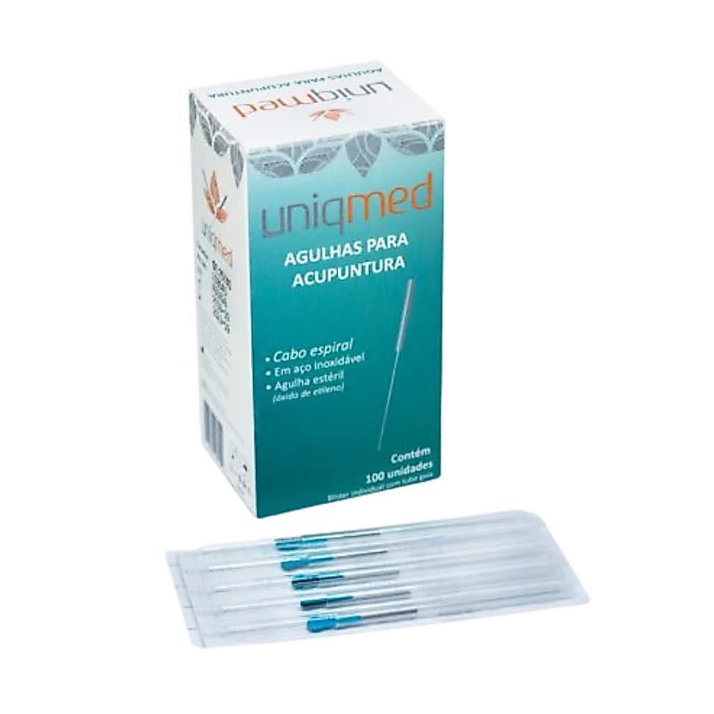 Agulhas para Acupuntura Uniqmed  Caixa com 100 unidades | Blister individual com tubo guia