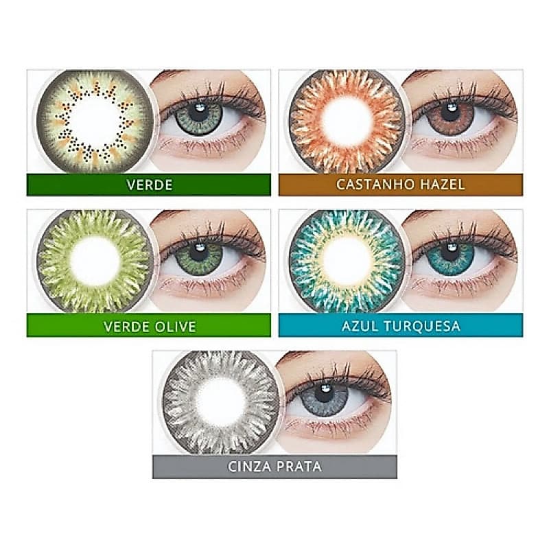 Lentes de Contato Colorida Biosoft Color Com Grau Bimestral