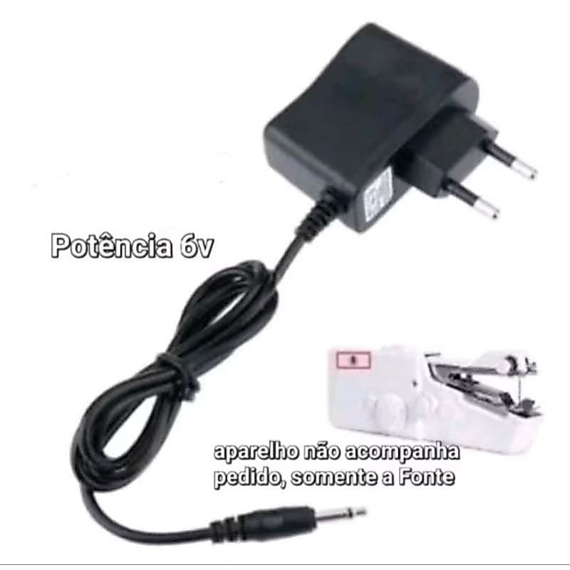 Fonte Para Mini Maquina De Costura Portátil 6v plug P2 Bivolt