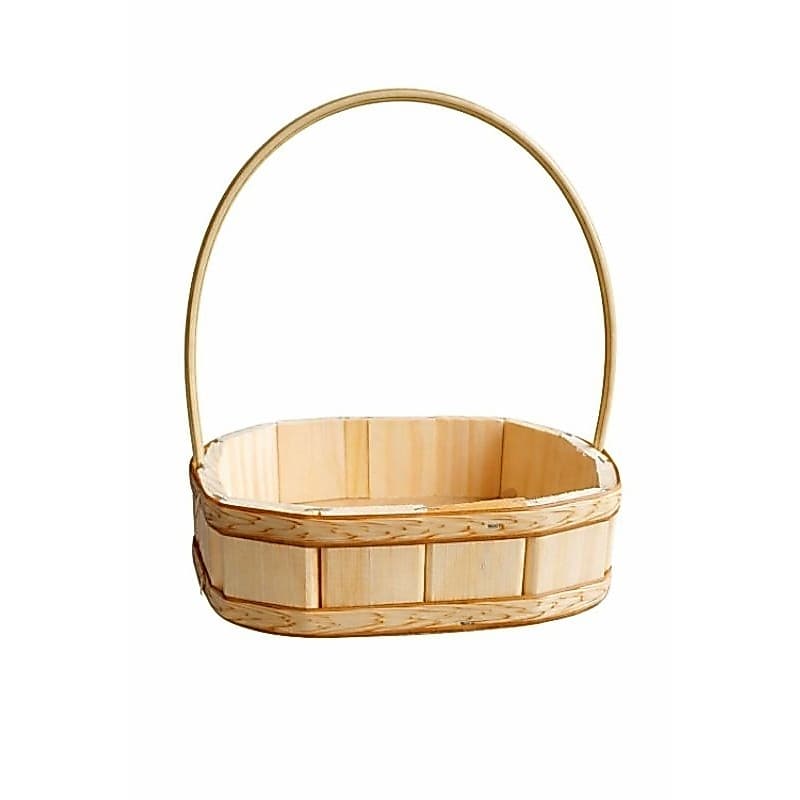 kit com 10 cestas decorativo de madeira De Pinus fibra mesclada 22x16cm