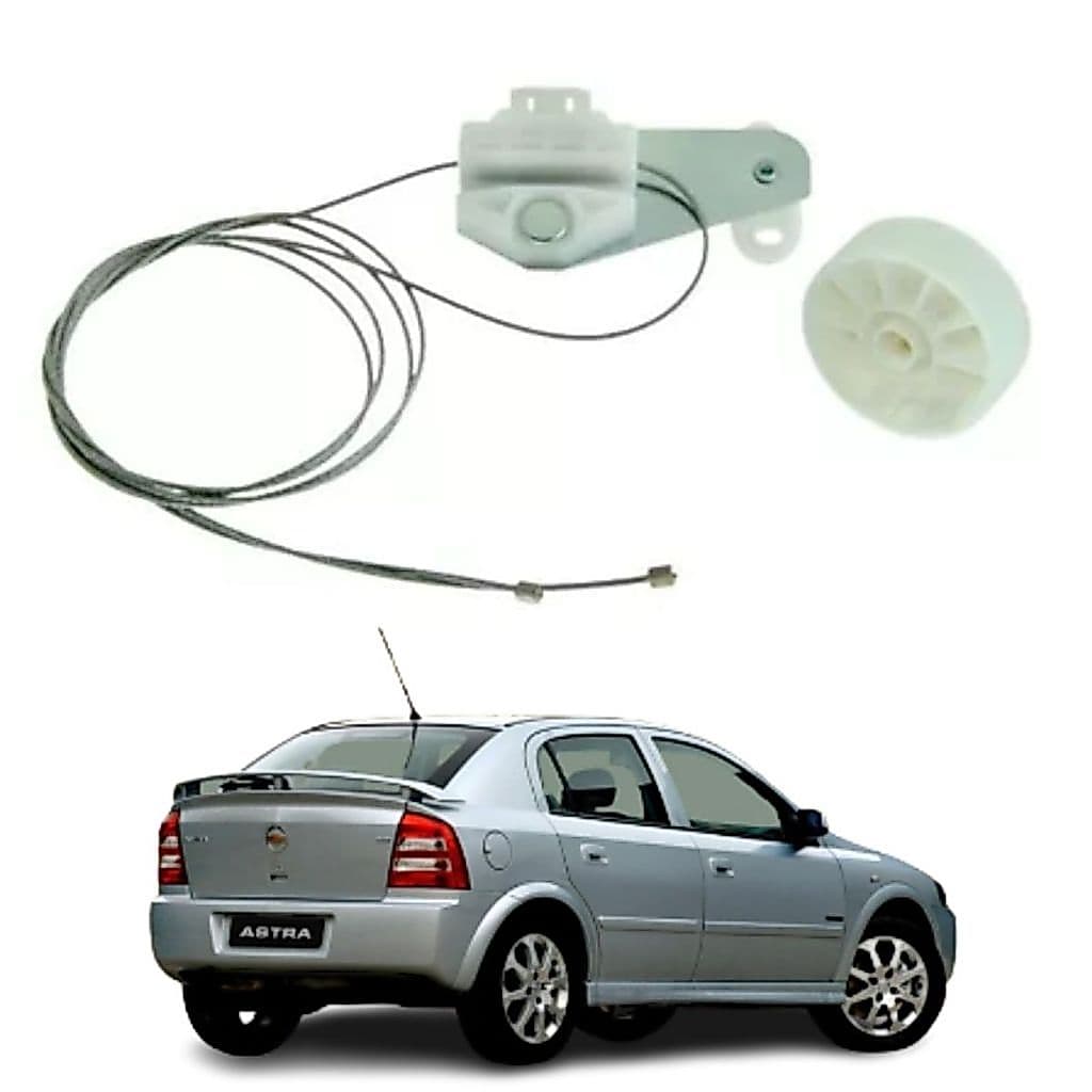 Kit Reparo Vidro Eletrico Astra Porta Traseira Esquerda Com Chapa