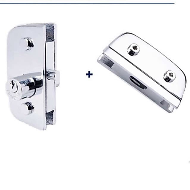 KIT FECHADURA CENTRAL 1520 E CONTRA FECHADURA 1504 PARA PORTA DE VIDRO DE 08 A 10MM