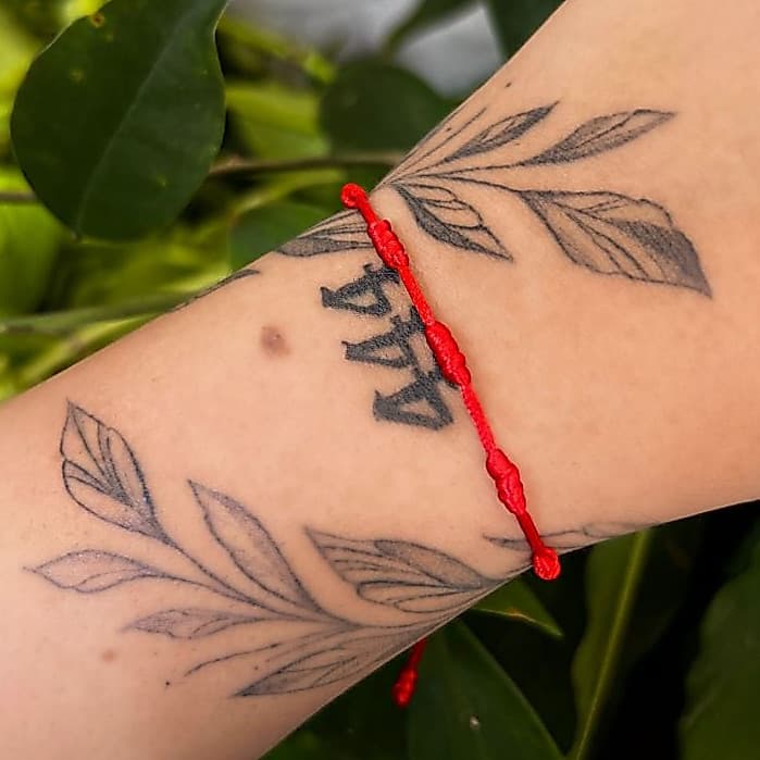 Pulseira Vermelha 7 Nós Kabbalah Regulável Com Hematita
