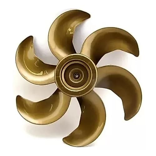 Hélice Ventilador Mallory Turbo Silence Olimpo TS 40 Delfos 6 Pas 40cm 40 Dourado
