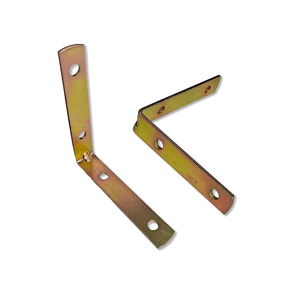 Kit 100 Cantoneiras Bicromatizada Para Moveis - 6x6cm