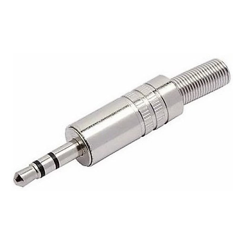 10 Uni. Conector P2 stereo Soldada Metal