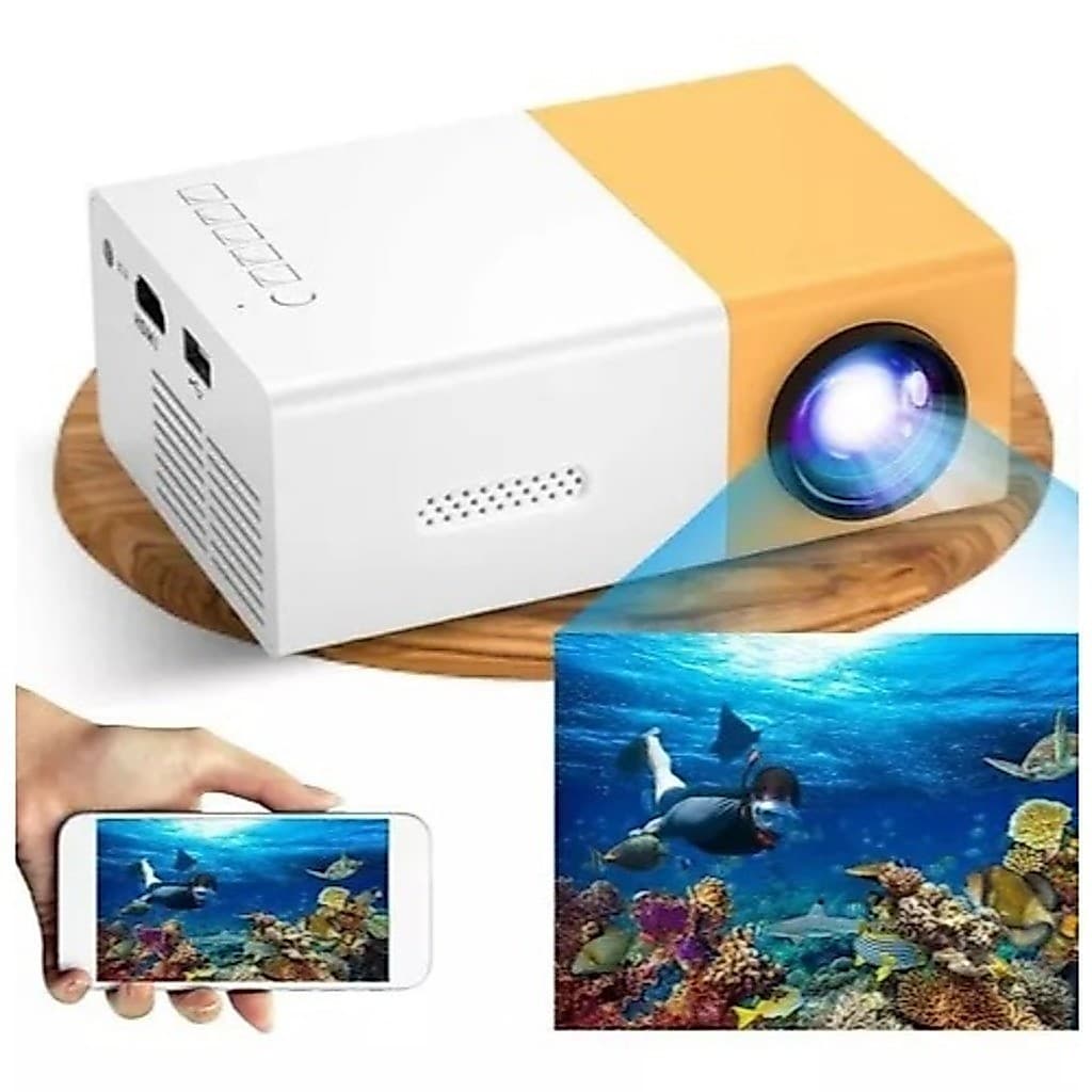 Mini Projetor Portátil LED YG300 1080p 600 Lúmens Cinema em Casa USB HDMI