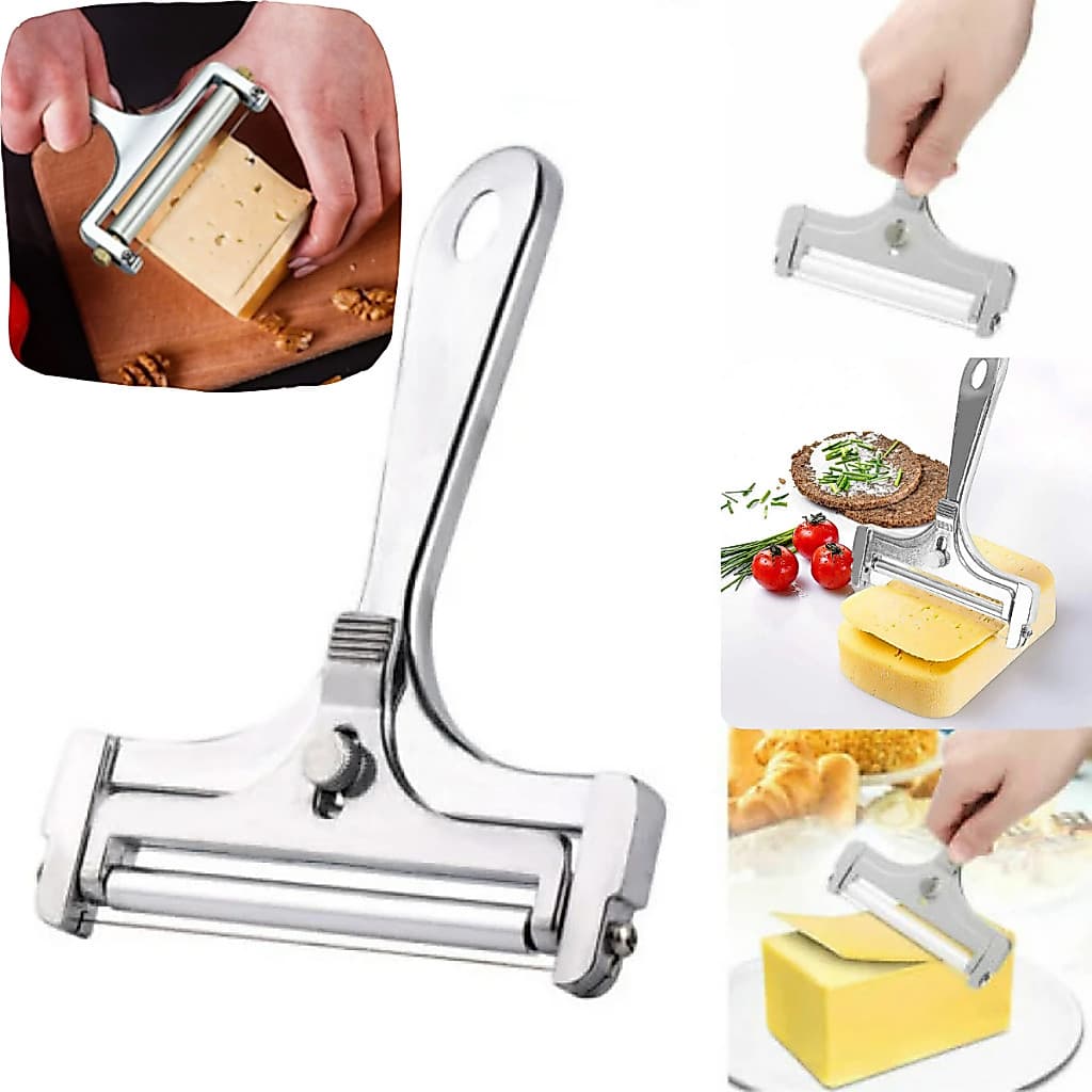 Fatiador De Queijo Portátil Aço Inoxidável Resistente Cortador Muçarela Ferramentas Queijo Utensílios Cozinha Fatiar