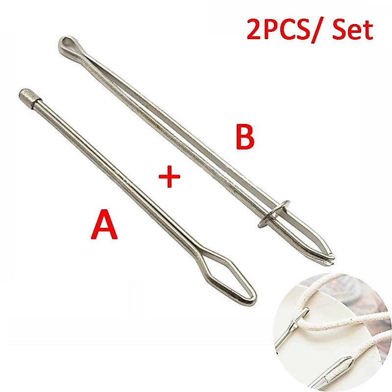 2PCS Passador De Fita Elástico e Cordões Liso Sem Garra Costura Pinça Com Garra Passador Elástico Cordão Fita