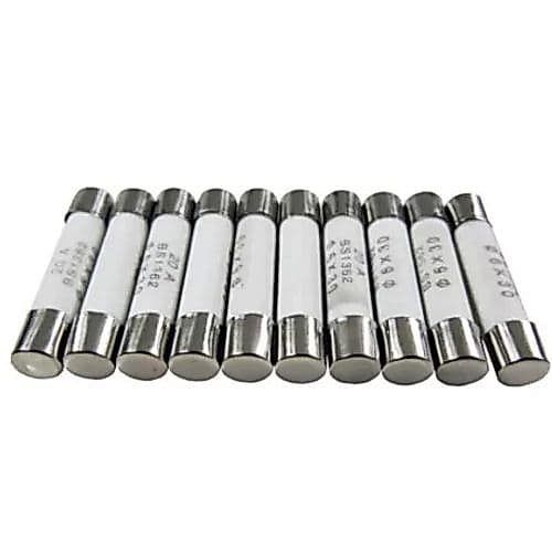 10 X Fusível Cerâmico Para Forno Microondas 20A 6x30mm 250V