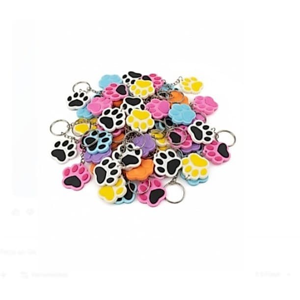 Kit 10/50 Chaveiros Patinhas de Gatos Cachorros Veterinária Brinde Festa Atacado Lembrancinha