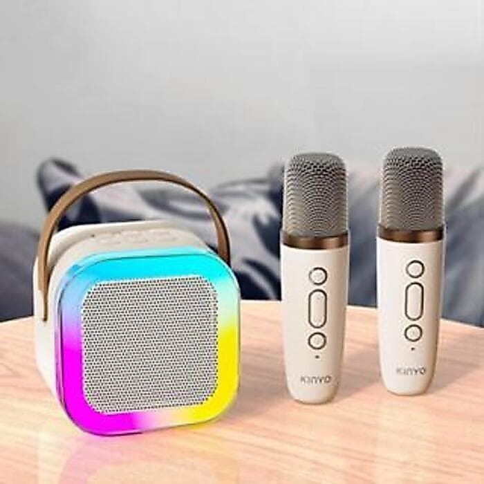 K12 Alto-falante Bluetooth Múltiplas Cores 1/2 Microfone Karaokê Diversão para Toda a Família