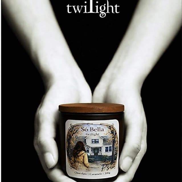 Twilight • Crepúsculo• Só Bella | Vela Aromática 200g | Chocolate e Caramelo | Vela Decorativa Premium Psi