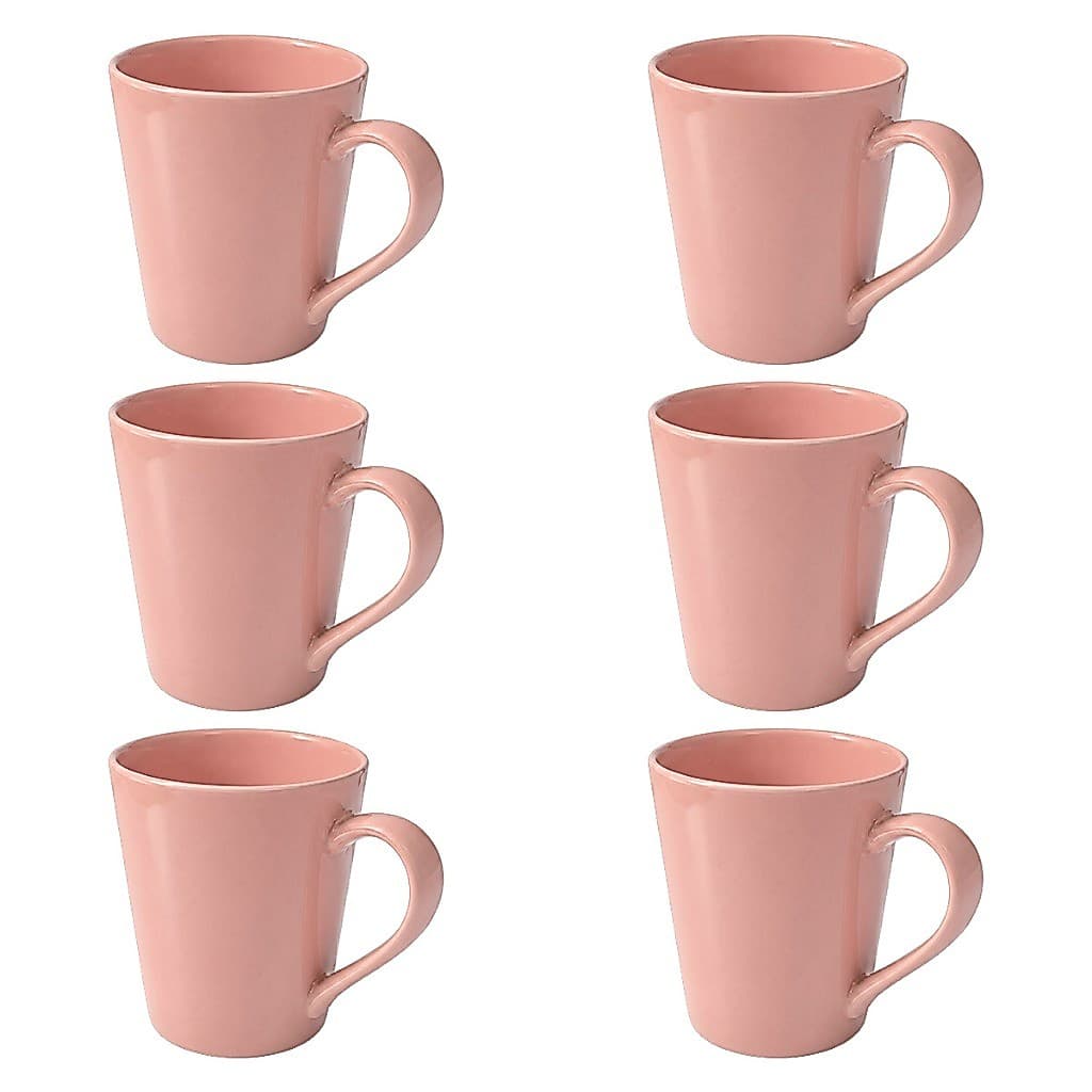 Kit 6 Canecas Tulipa 220ml Porcelana Colorida Café Chá Cappuccino Cozinha Gourmet Decorativa