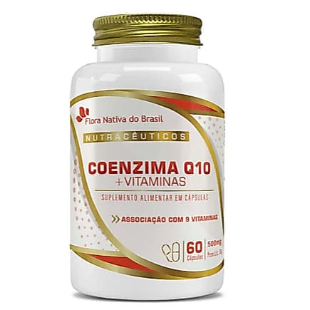 Coenzima Q10 + Vitamina C, Vit E, Vit B3, Vit B5, B6, Vit B12, Vit B1 60 Caps Flora Nativa