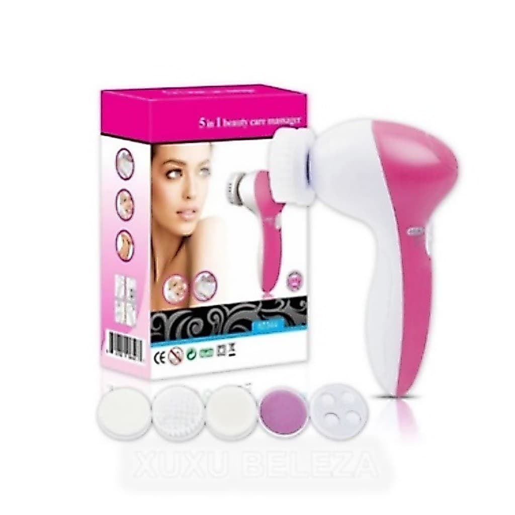 Escova Elétrica 5 em 1 Limpeza Facial Massageadora Esfoliação