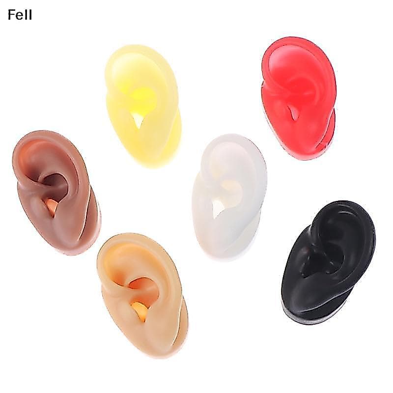 [Fel] 1X Modelo De Orelha De Silicone Ferramentas De Piercing Para Prática Ferramenta De Exibição De Brincos Joias Corpo