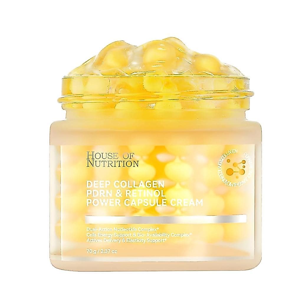 Creme em Cápsulas de Colágeno Profundo com PDRN e Retinol – Hidratante Facial Antienvelhecimento para Microneedling, par