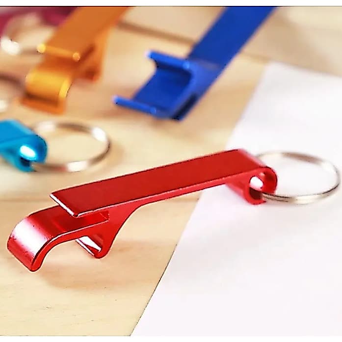 Chaveiro Abridor de Garrafas Liso Em Alumínio Não Personalizado Ideal Para Personalizar