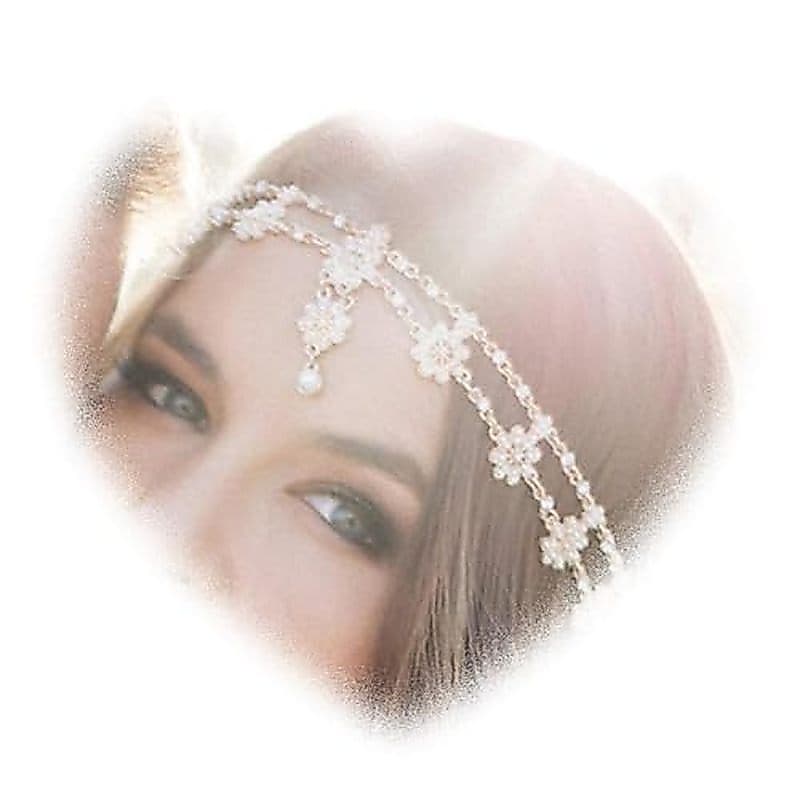 DoubleNine Flor Boho Nupcial Headpiece Pingente Testa Cabeça Corrente Tiara Retro Acessórios De Cabelo Vestido De Para M