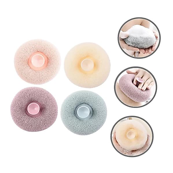 ANA1108 Bola De Banho Com Ventosa Espuma Rica Purificador Corporal Massagem Esponja Esfoliante