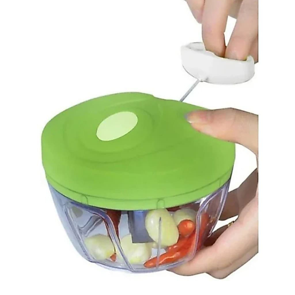 Mini Processador E Triturador De Alimentos Manual 3 Laminas - Rápido e Fácil de Usar ou Limpar