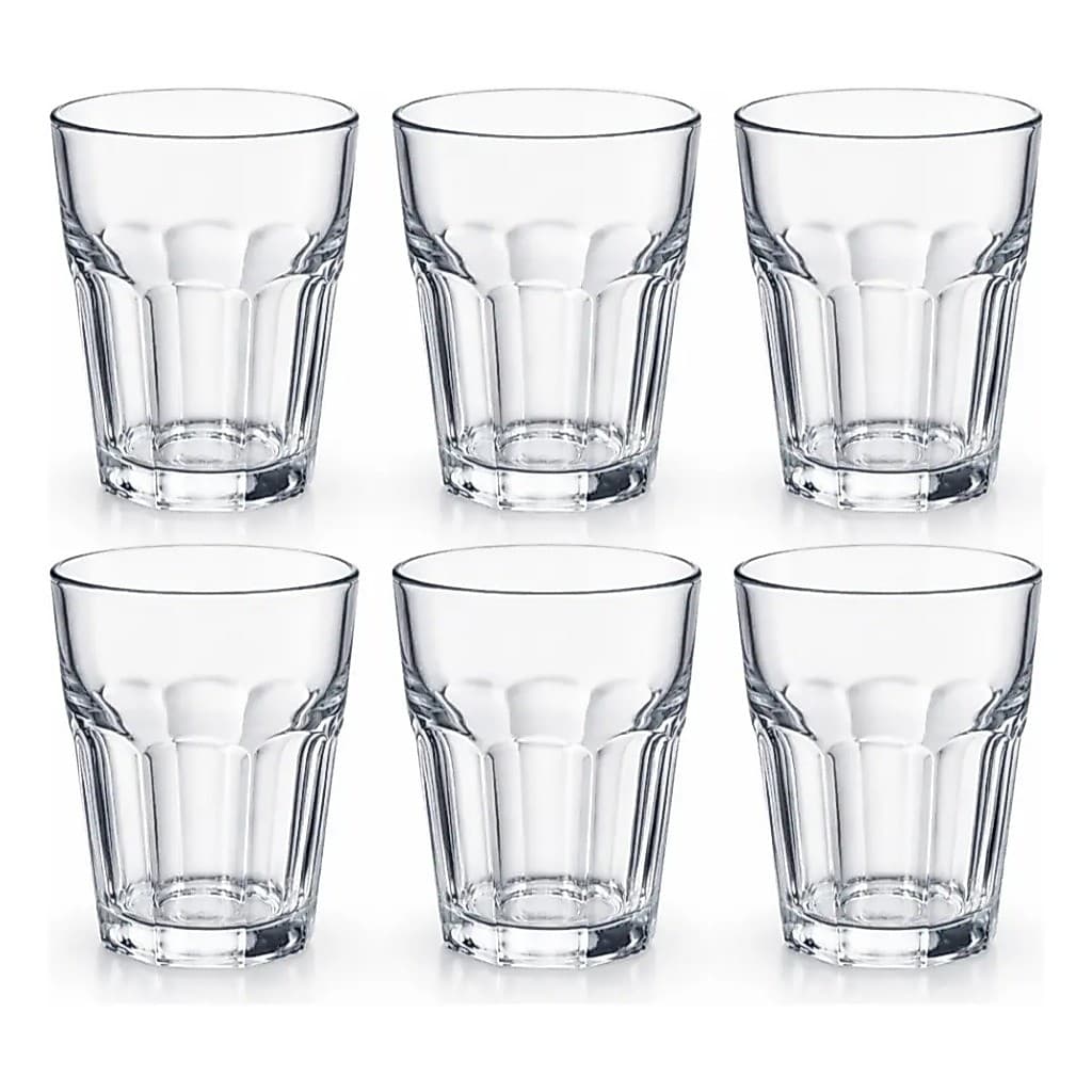 Jogo De Copos Vidro Suco Água Refri Kit C/ 6 Vidro.