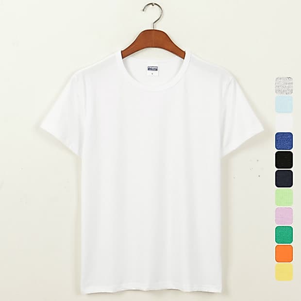 Multicolor verão novo estilo puro algodão roupas masculinas manga curta em torno do pescoço puro em branco branco branco
