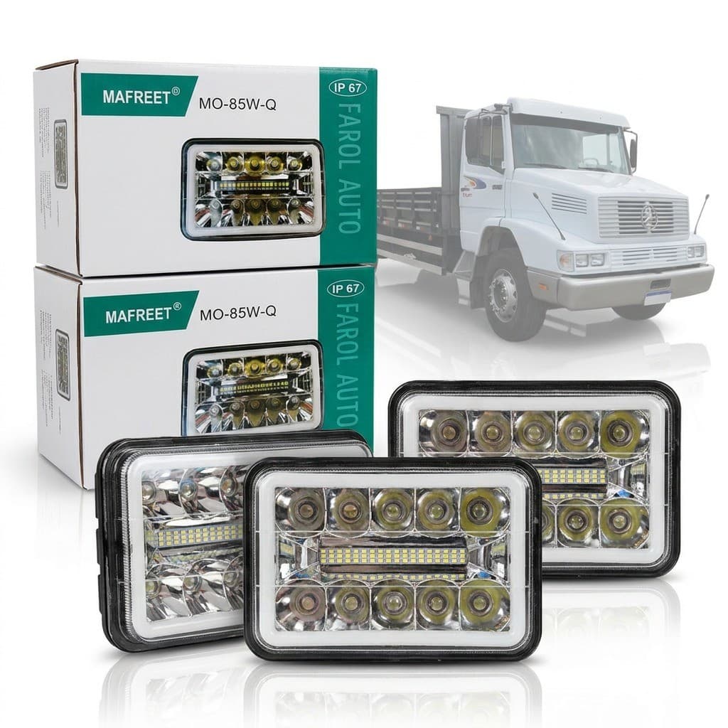 Kit 4 Faróis Led Mb 1113 Todos Cara Preta Drl Seta Adaptação Adicionar aos favoritos R 430 , 90
