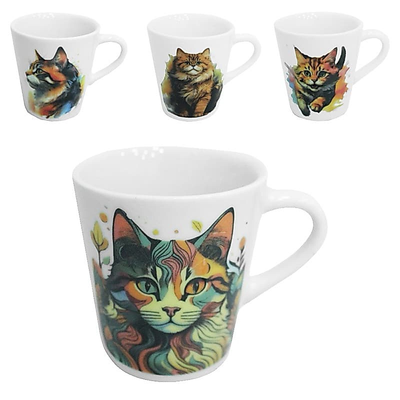 Canecas Xicara Estampa de Gato — Arte e Charme!