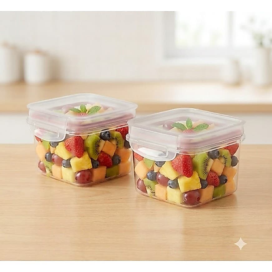 Kit 2 Pote Hermético Freezer Microondas Marmita Bolsa 380ml