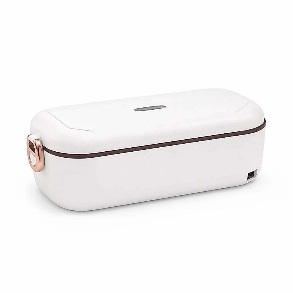 Lancheira Elétrica Inteligente Aço Inoxidável Com Talheres Hashi e Colher - F023