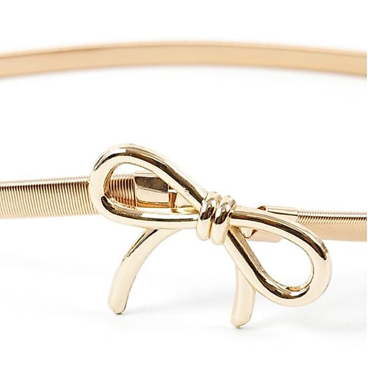 Corrente de cintura de Metal série primavera novo produto arco elegante fivela enfeite elástico ouro prata Multi-tamanho