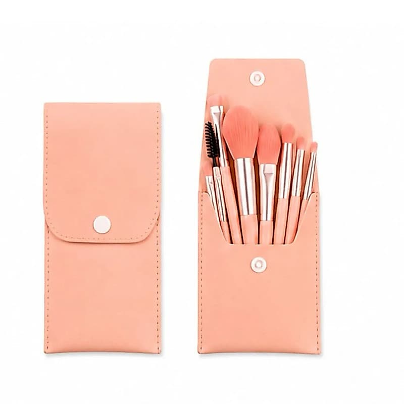 Kit 8 Mini Pincéis com Carteira Perfeito para levar na bolsa