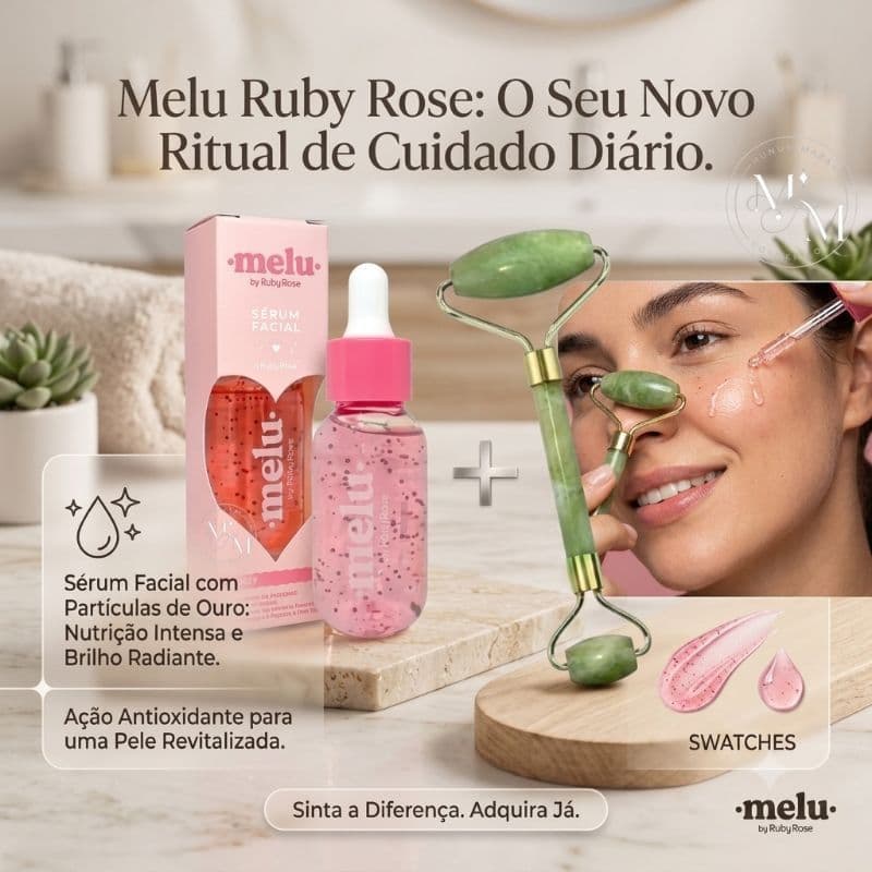 Kit Sérum Melu + Rolo de Jade: Potencialize Seus Resultados!