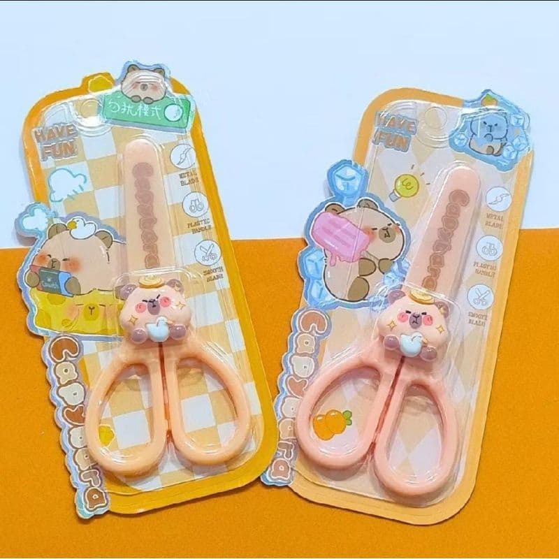 Tesoura Kawaii Fofa Decorada | Tesoura Escolar para Papel e Artesanato | Estilo Cute
