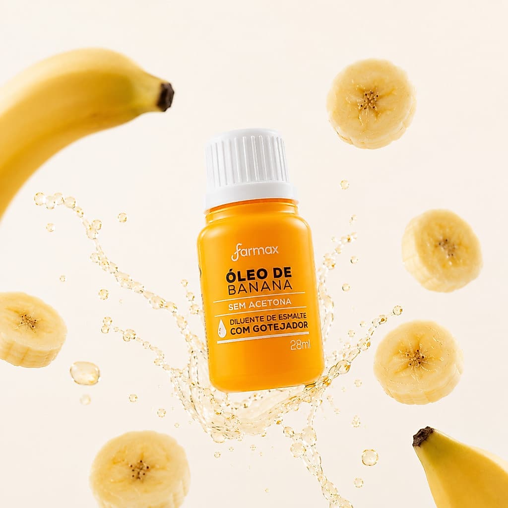 Óleo De Banana Diluente De Esmalte Com Gotejador 28ml Farmax