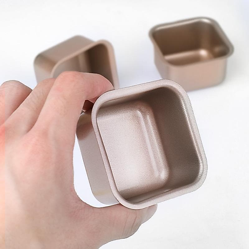 Molde quadrado pequeno para bolo, Mini antiaderente, pequeno, torrada, pão, libra, bolo, porco, vieira, forno doméstico
