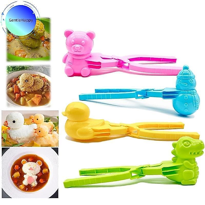 GentleHappy Bonito Du Em Forma De Arroz Molde Fabricante Clipe Crianças Ao Ar Livre Plástico DIY Bola De Neve Sushi Com