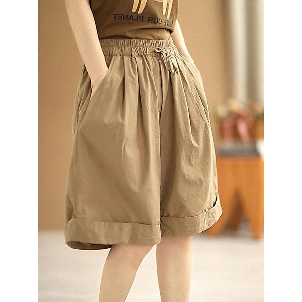 Shenzhen South Oil High-End Macacão Feminino Shorts Feminino Solto Mais Magro Look Cintura Alta Perna Larga Cinco Po