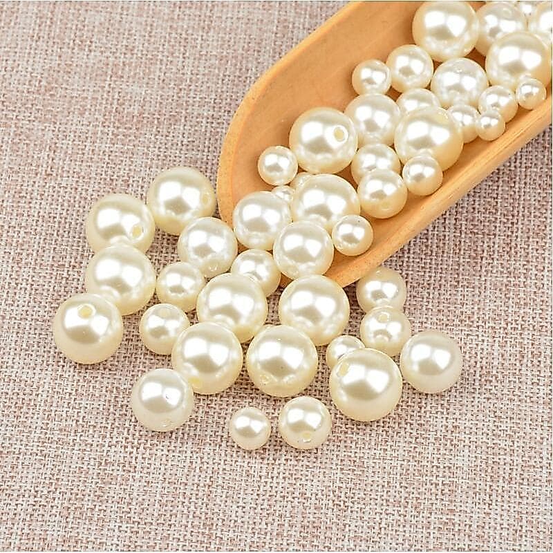 DIY Material artesanal frisado jóias acessórios ABS acrílico destaque contas soltas decoração imitação pérola plástico J