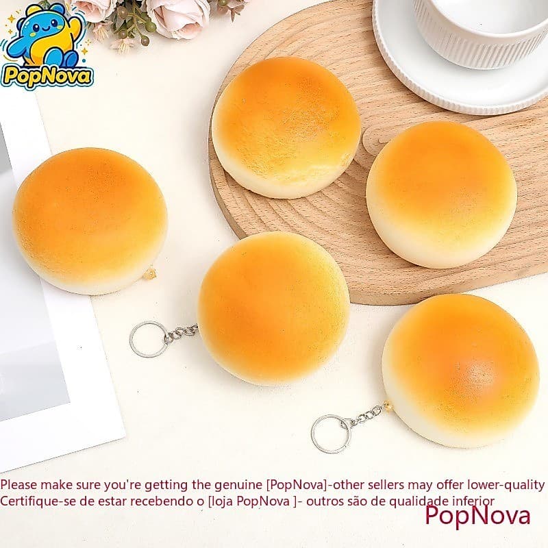 Pão Squeeze Brinquedo Chaveiro Simulação Comida Mole Alívio Do Estresse Descompressão Recuperação Lenta Pingente Para Cr