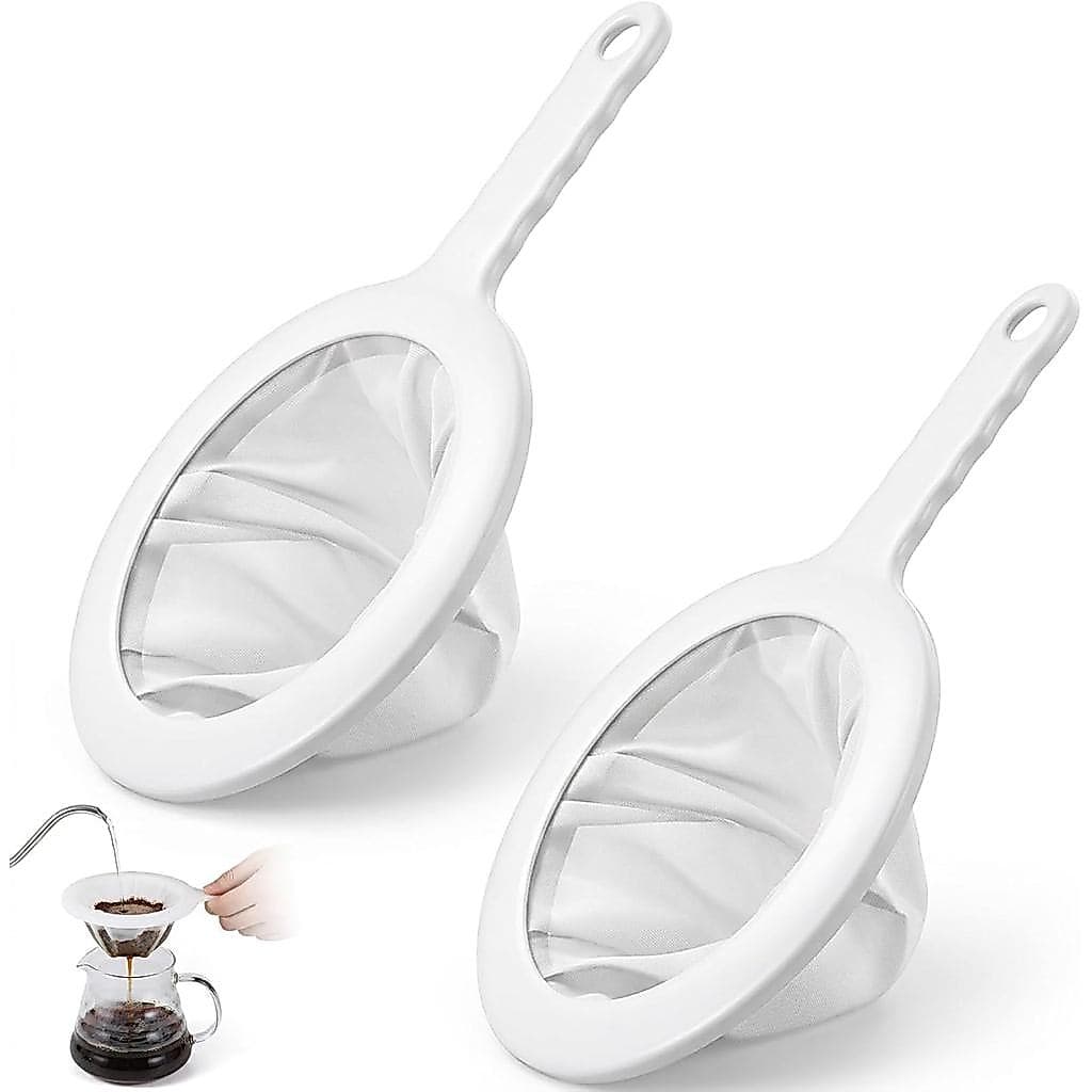 Filtro De Malha De Nylon Fino , 2 Peças , Peneira Fina 100/300 Com Alça , Mini Coador Ultrafino Para Suco De Cozinha , I