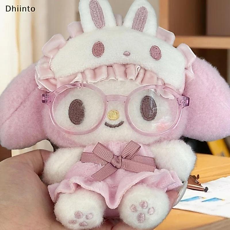 Chaveiro de Pelúcia My Melody com Óculos, Boneco de Anime, Presente Fofo para Casais