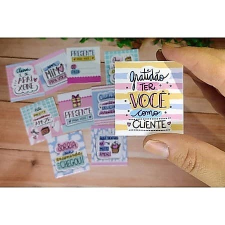100 Tags de Agradecimento ao Cliente 5x5 cm | Cartões para Embalagens, Presentes e Lojas